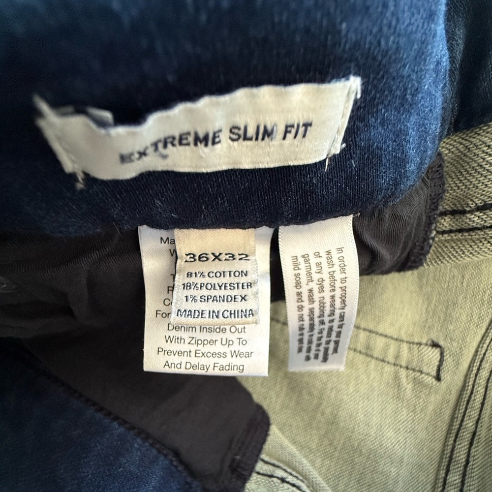 Joseph Abboud Men's Extreme Slim Fit Blue Jeans~36x32 - Picture 6 of 12